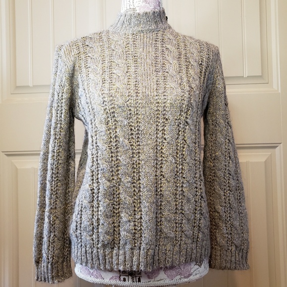 Chelsea & Violet Gray/ Gold Marled Sweater - Picture 1 of 5